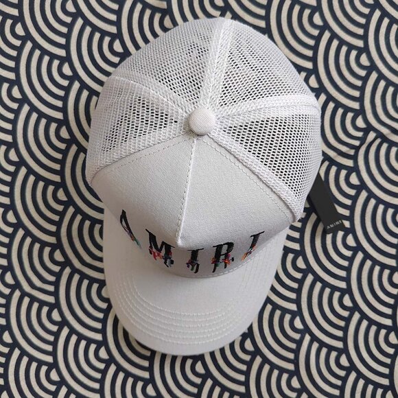 Amiri White Paint Drip Core Logo Hat - Picture 4 of 8